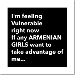 I Love Armenian Girls Funny Vulnerable RN Posters and Art